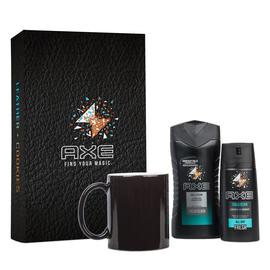 Personalised Axe gift set - Body wash & Deodorant - Magic mug Personalised Axe gift set - Body wash & Deodorant - Magic mug