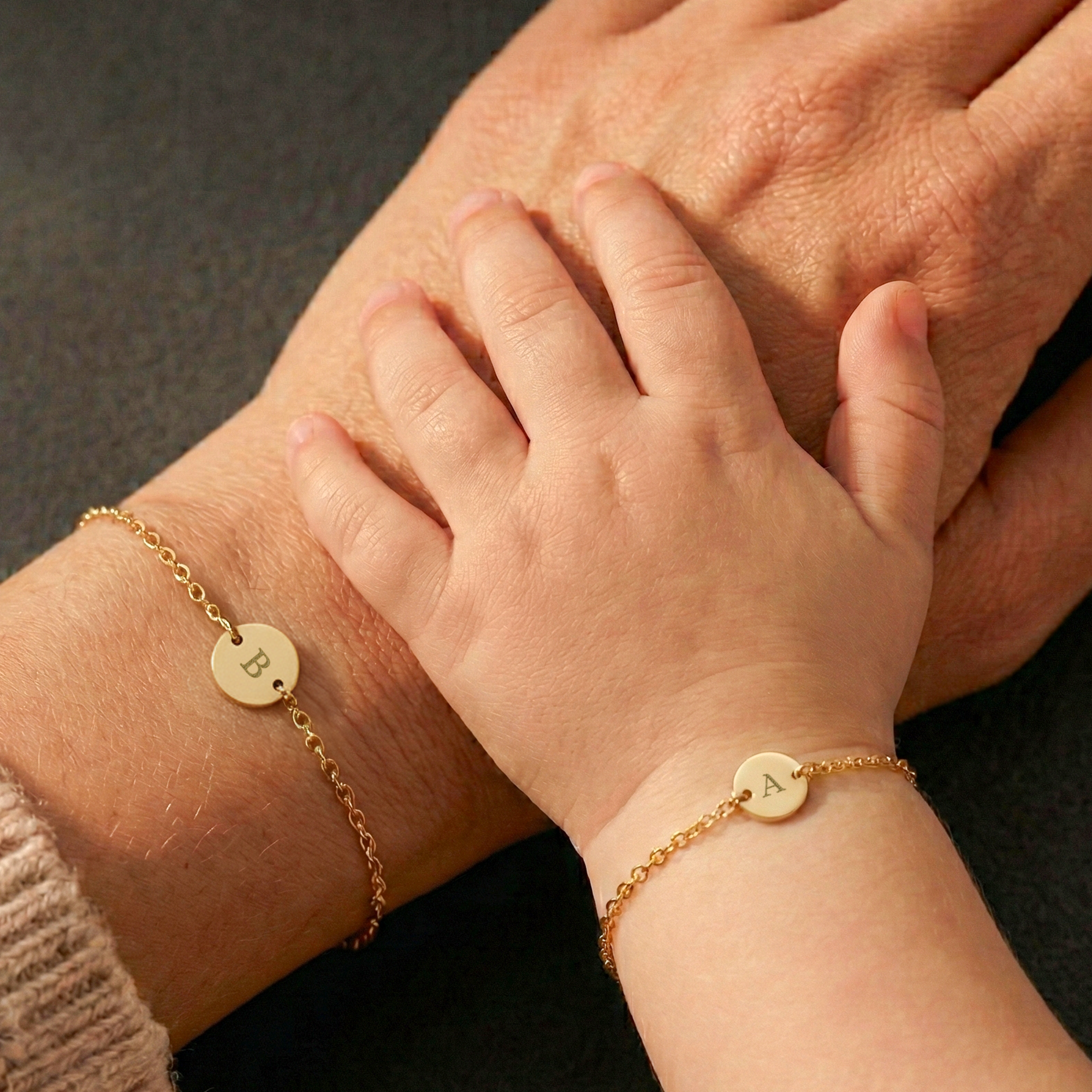 Mor-datter-armbånd – personlig tilpasset