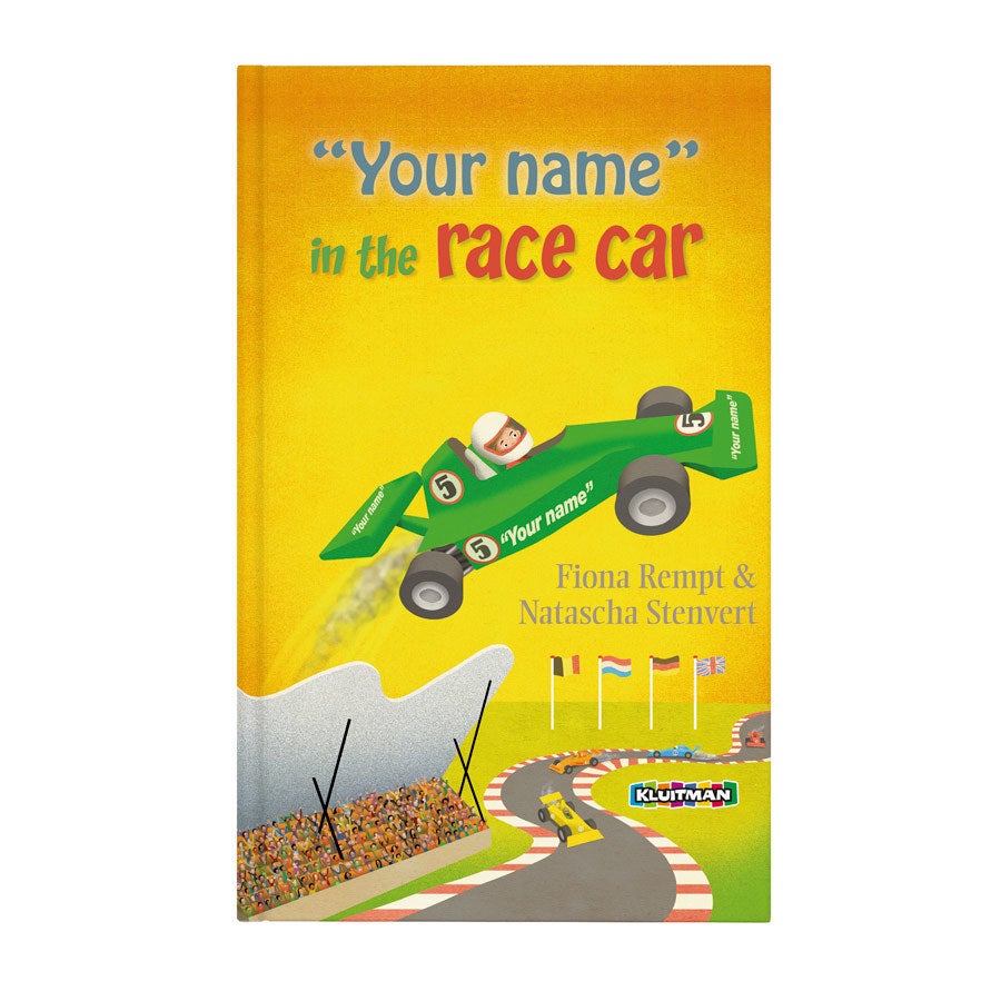 Personalised children's book - Danny in the race car - Hardcover