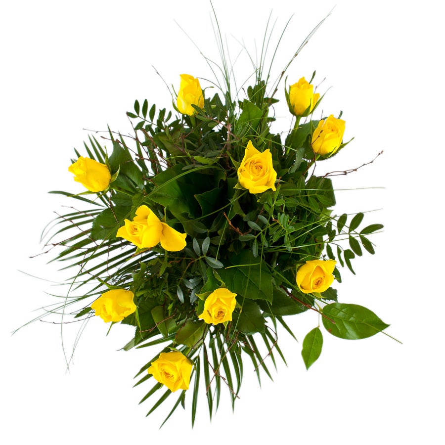 Bloemen - Boeket Rozen Geel