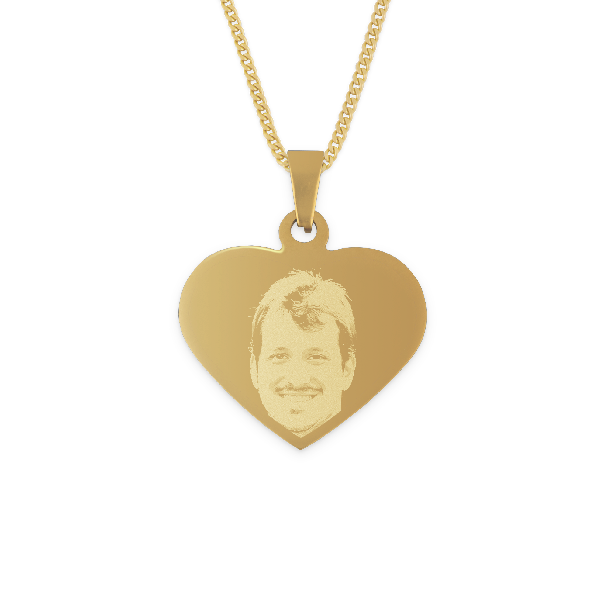 Collana con cuore inciso