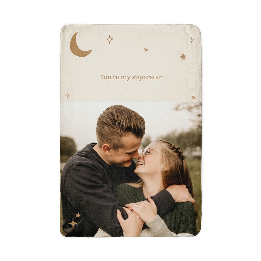 Fleece photo blanket - Extra warm - Love - 100 x 150 cm