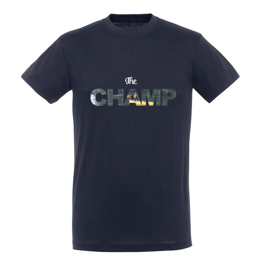 T-shirt voor mannen bedrukken - Navy - XL