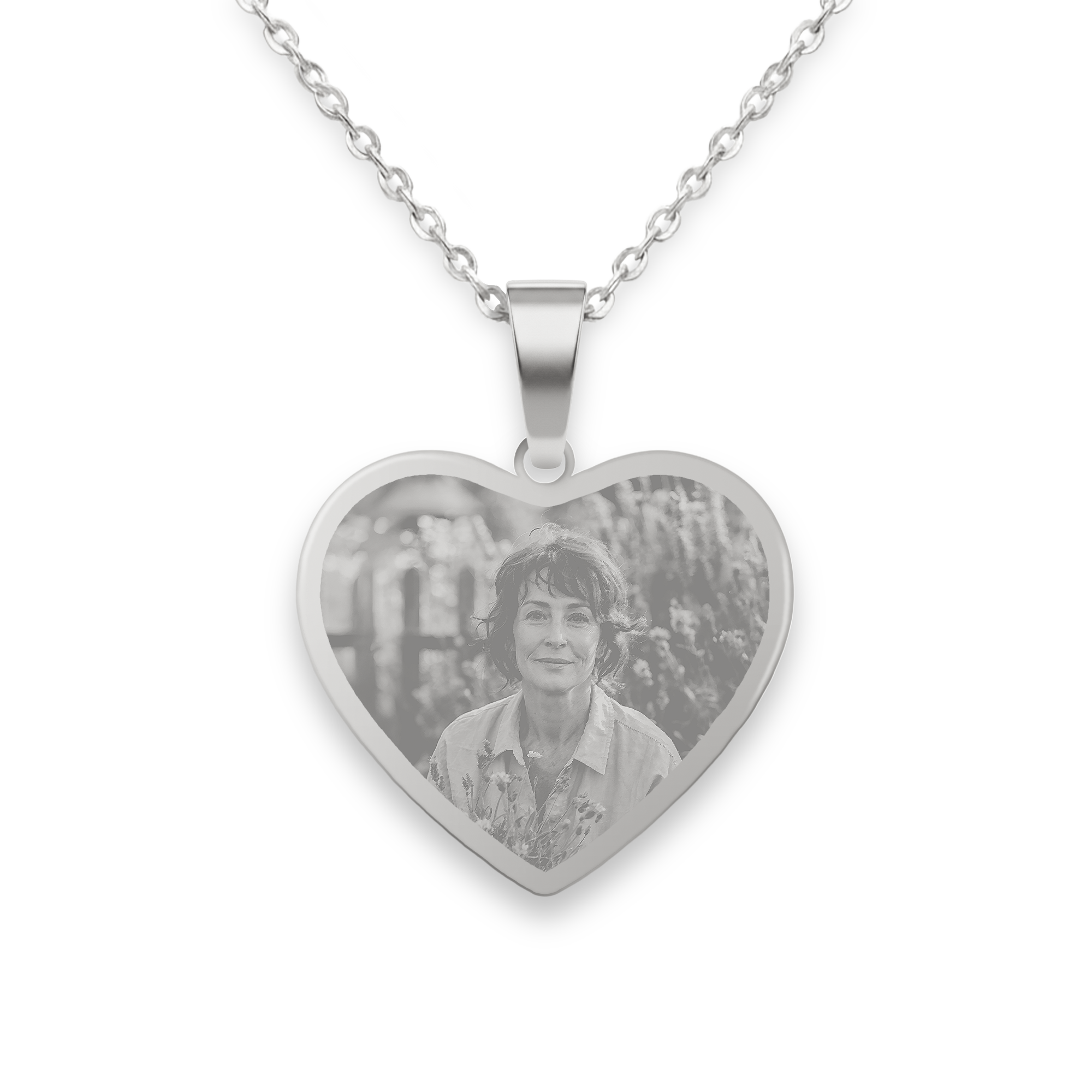 Collier cœur gravé