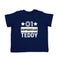 T-shirt til babyer med navn - Korte ærmer - Flåde - 62/68