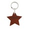 Leren sleutelhanger - Ster - Bruin