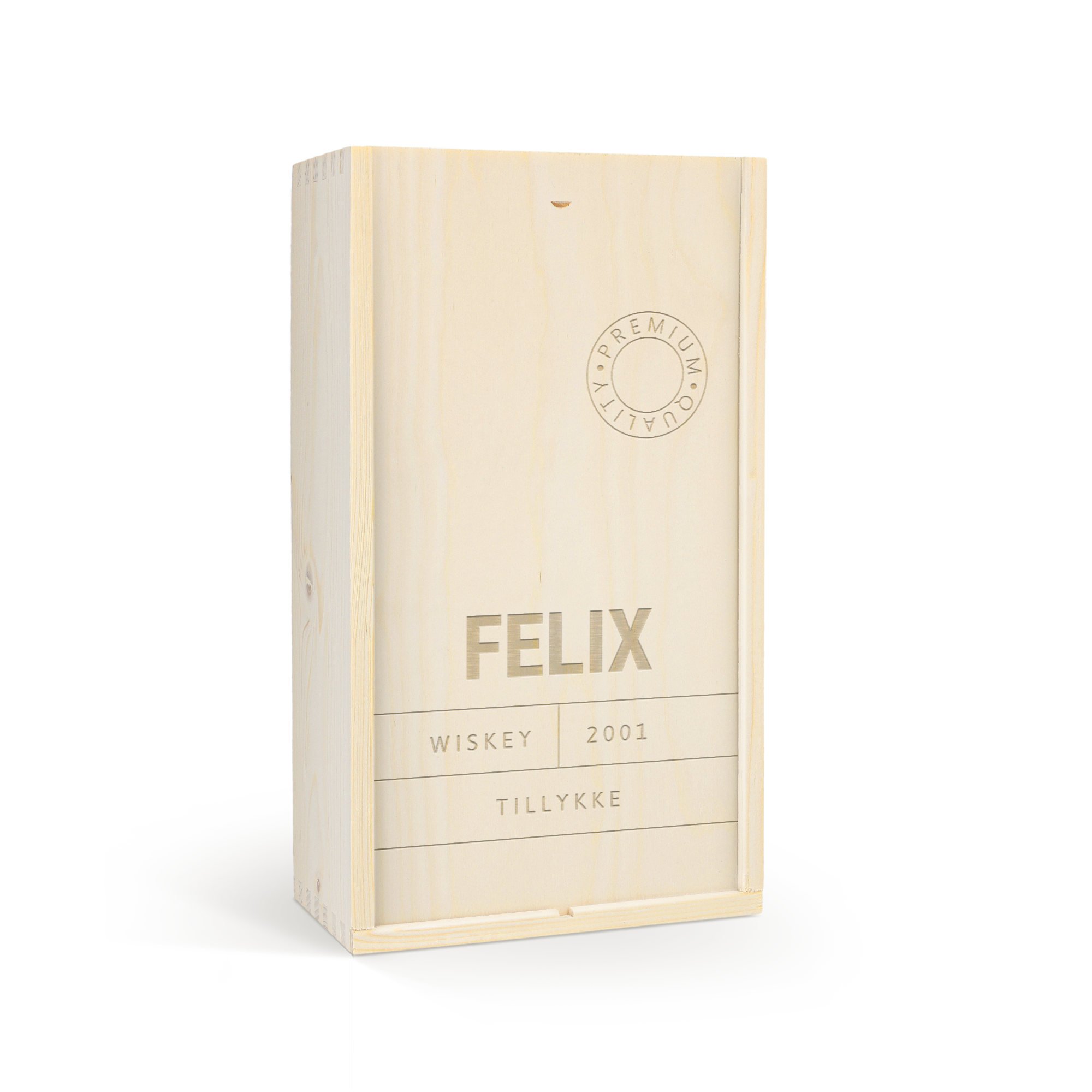 Whiskey i personlig trækasse - Jack Daniels Gentleman Jack Bourbon