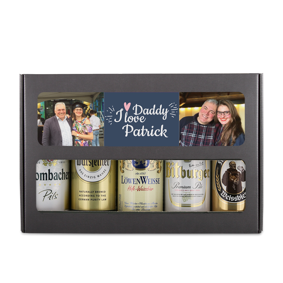 Zestaw piw w puszkach dla Taty -niemiecki