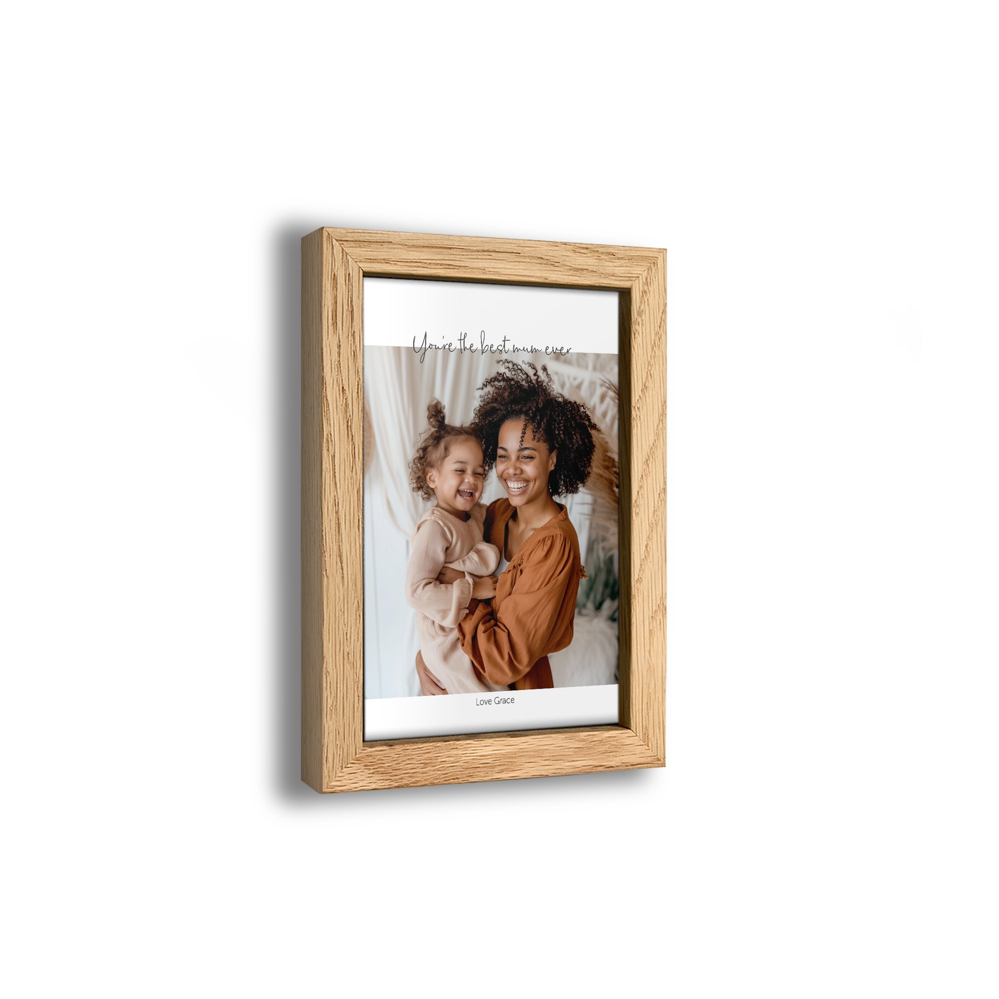 Houten lijst met gepersonaliseerde fotoafdruk - 10x15