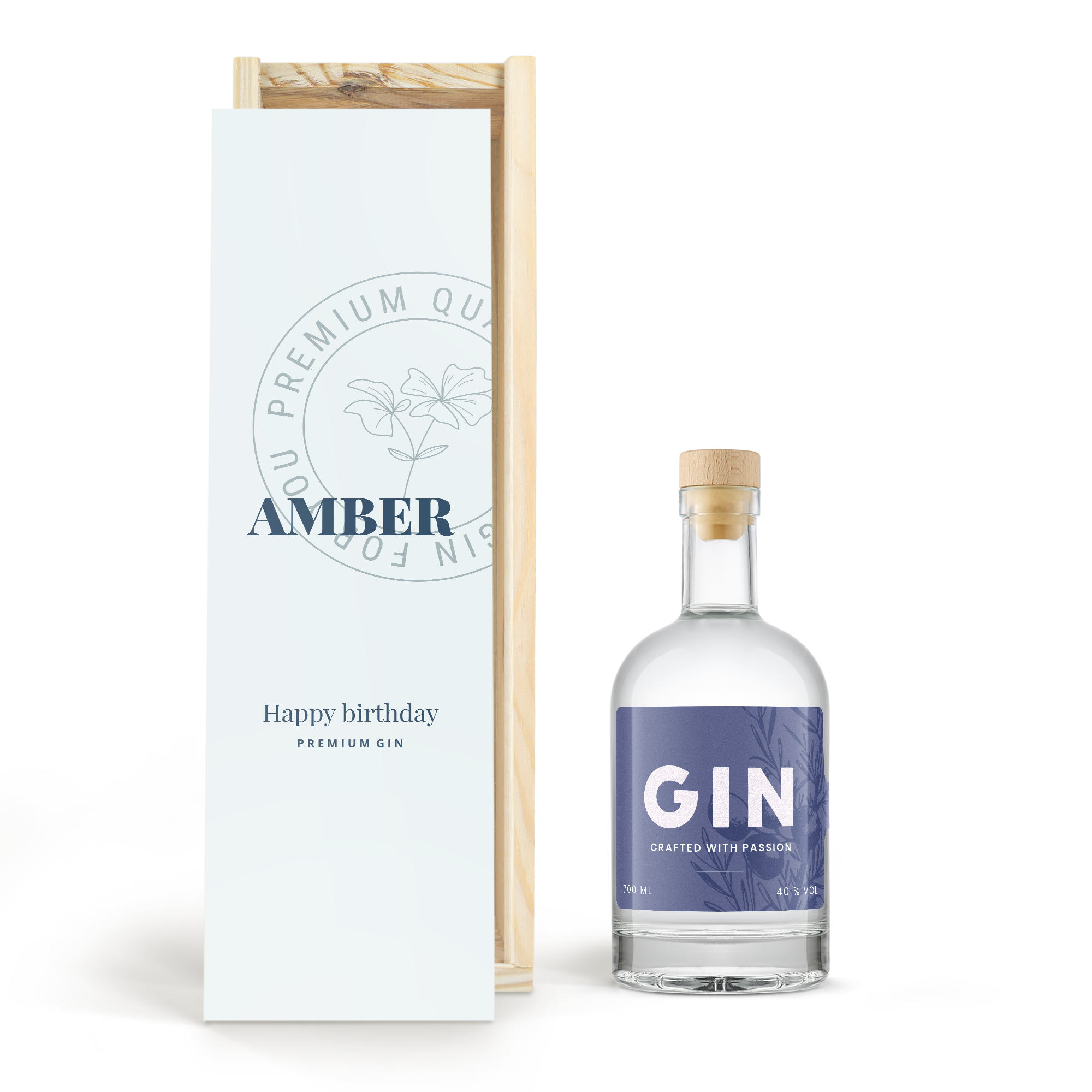 Gin fles personaliseren