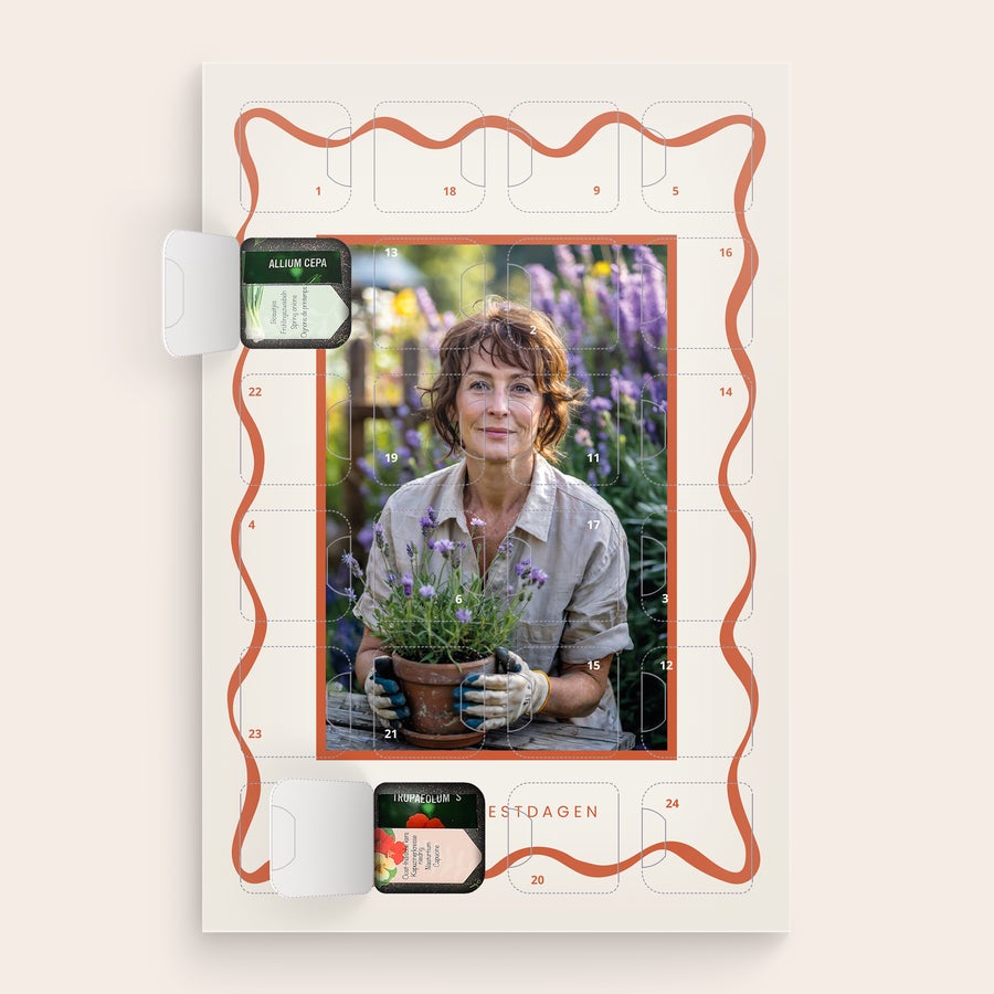 Gepersonaliseerde zaden adventskalender Gepersonaliseerde zaden adventskalender