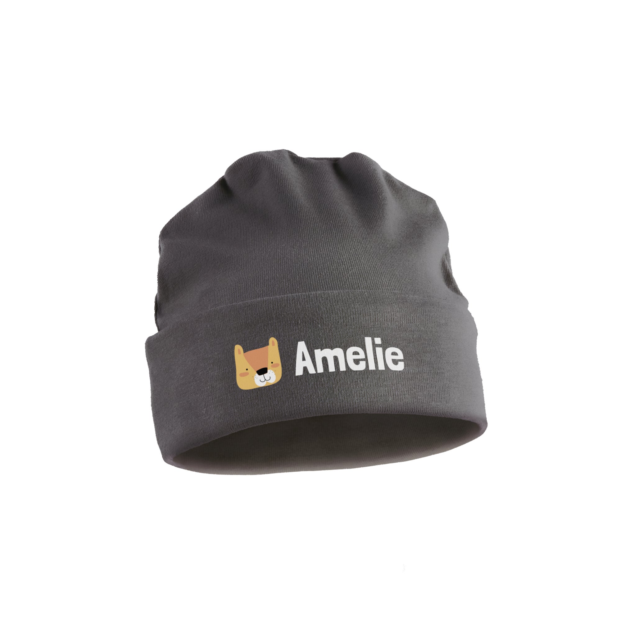 Babymütze mit Namen Antrazit  - Onlineshop YourSurprise