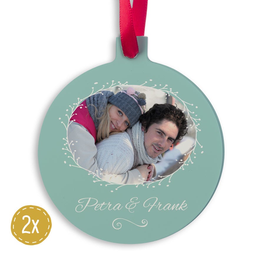 Weihnachtsschmuck Aluminium - Kugel 2 Stück