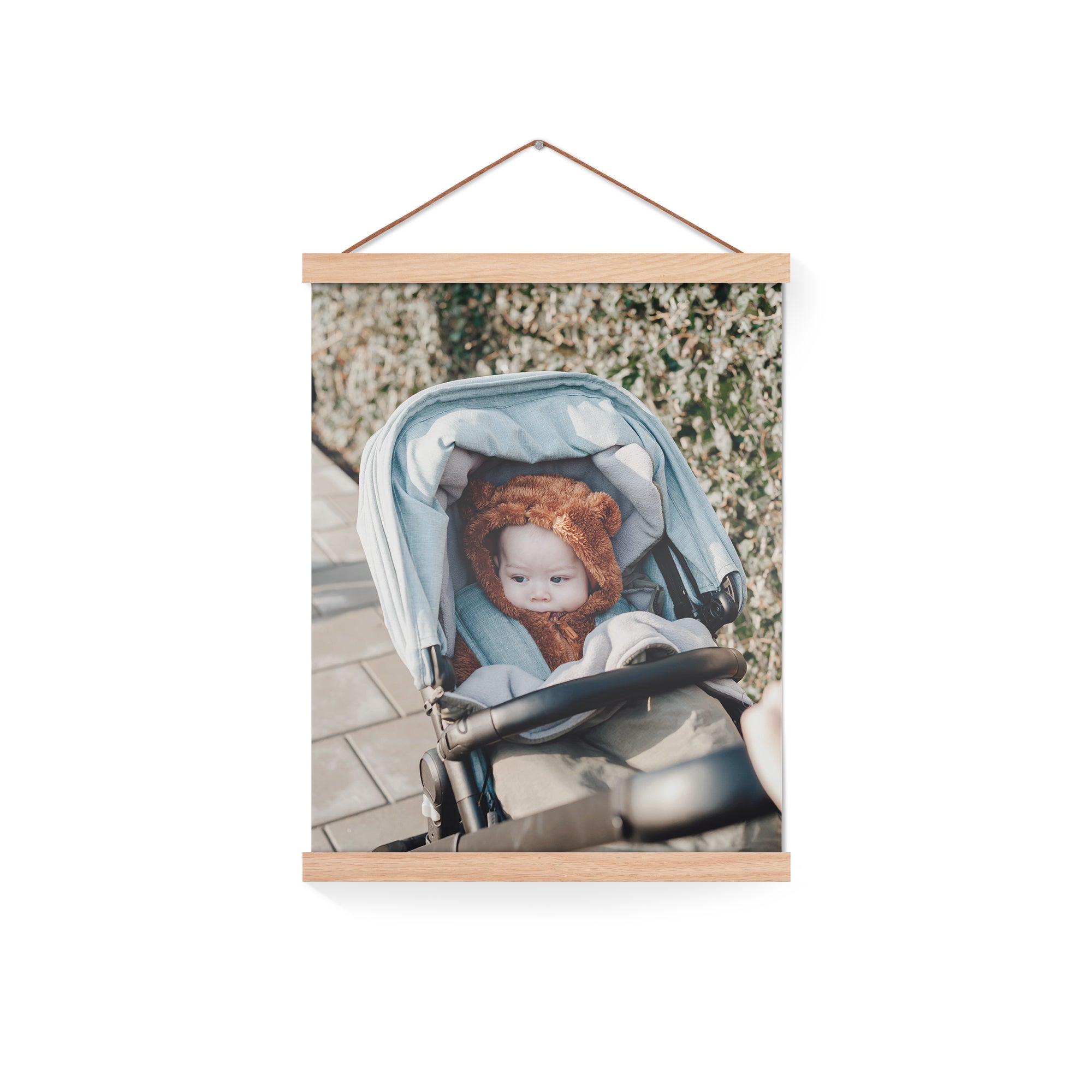 Personalised poster with wooden hanger - 30x40