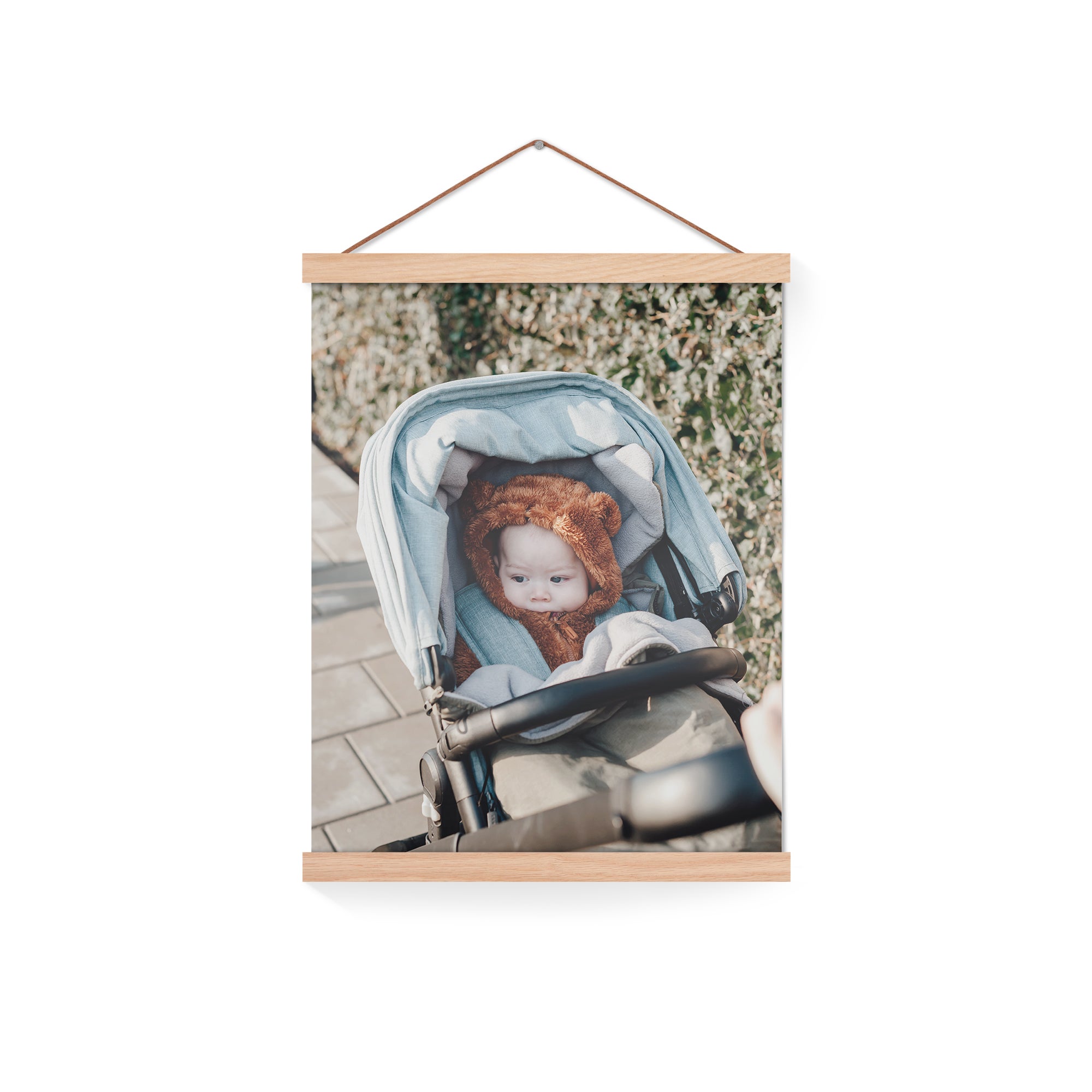 Gepersonaliseerde poster met houten posterhanger 30x40