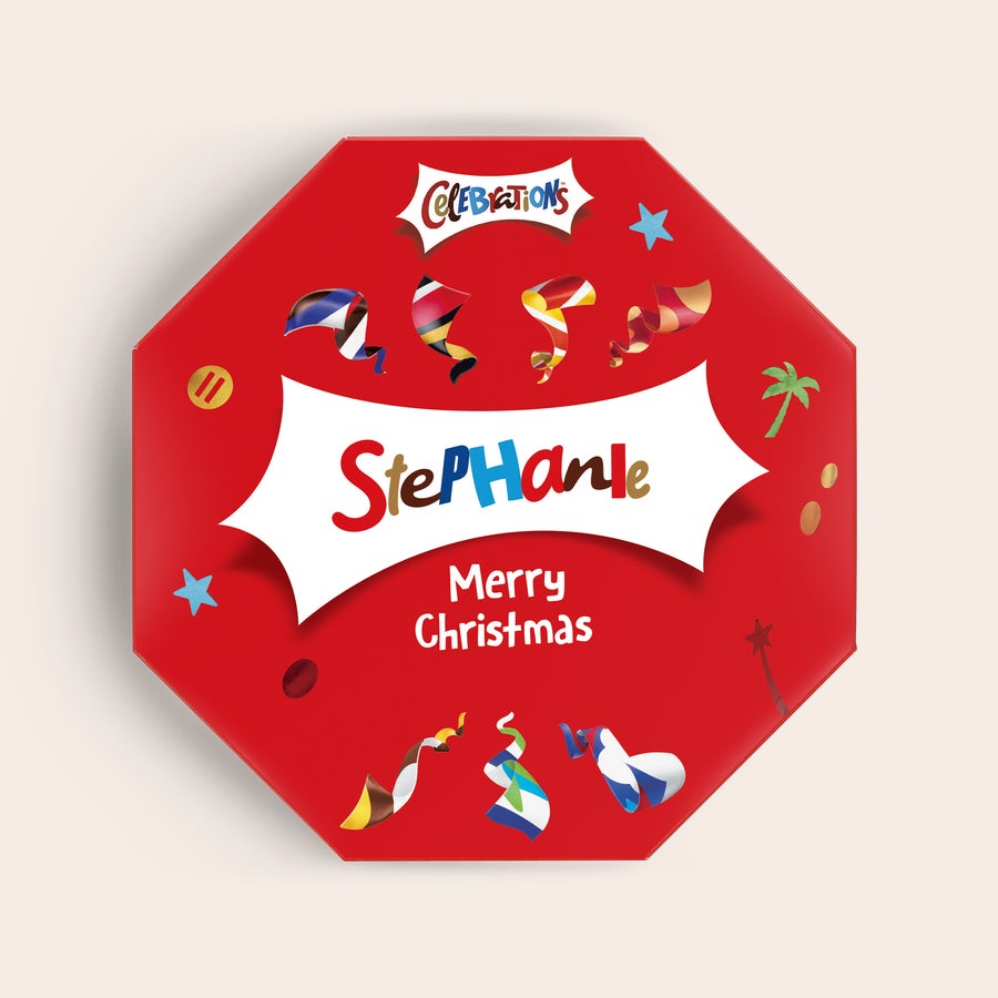 Celebrations box with name Celebrations box with name