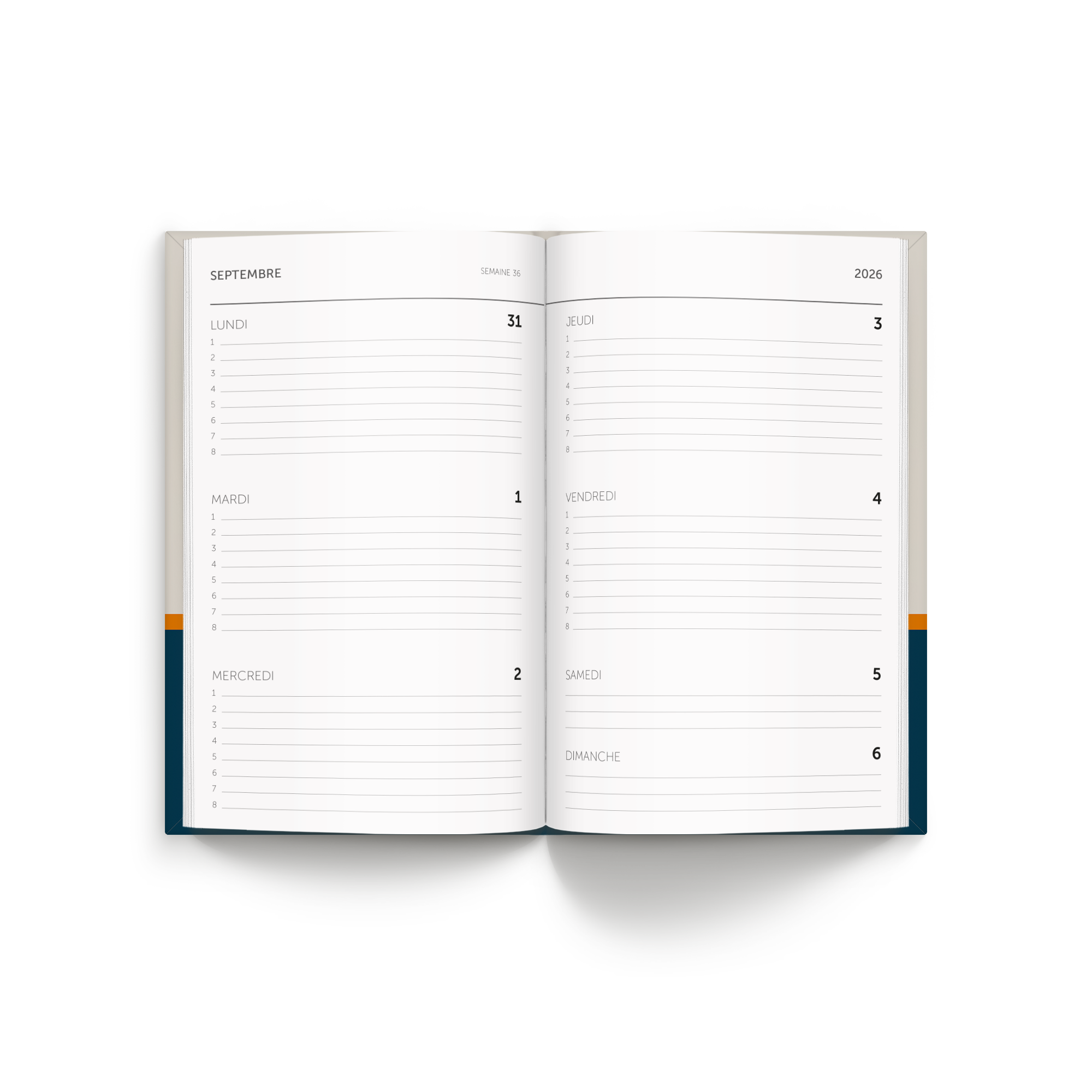 Agenda scolaire personnalisé 2026-2027