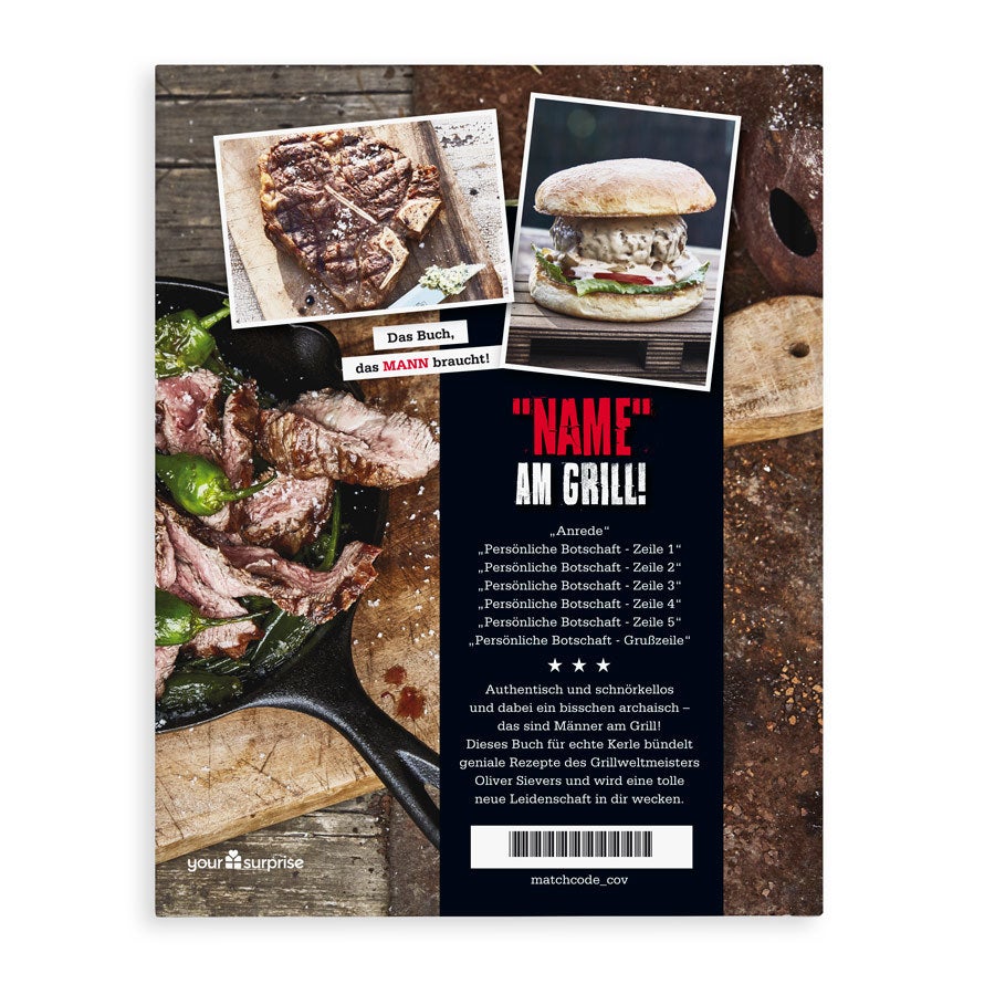 Männer am Grill - Grillbuch mit Namen