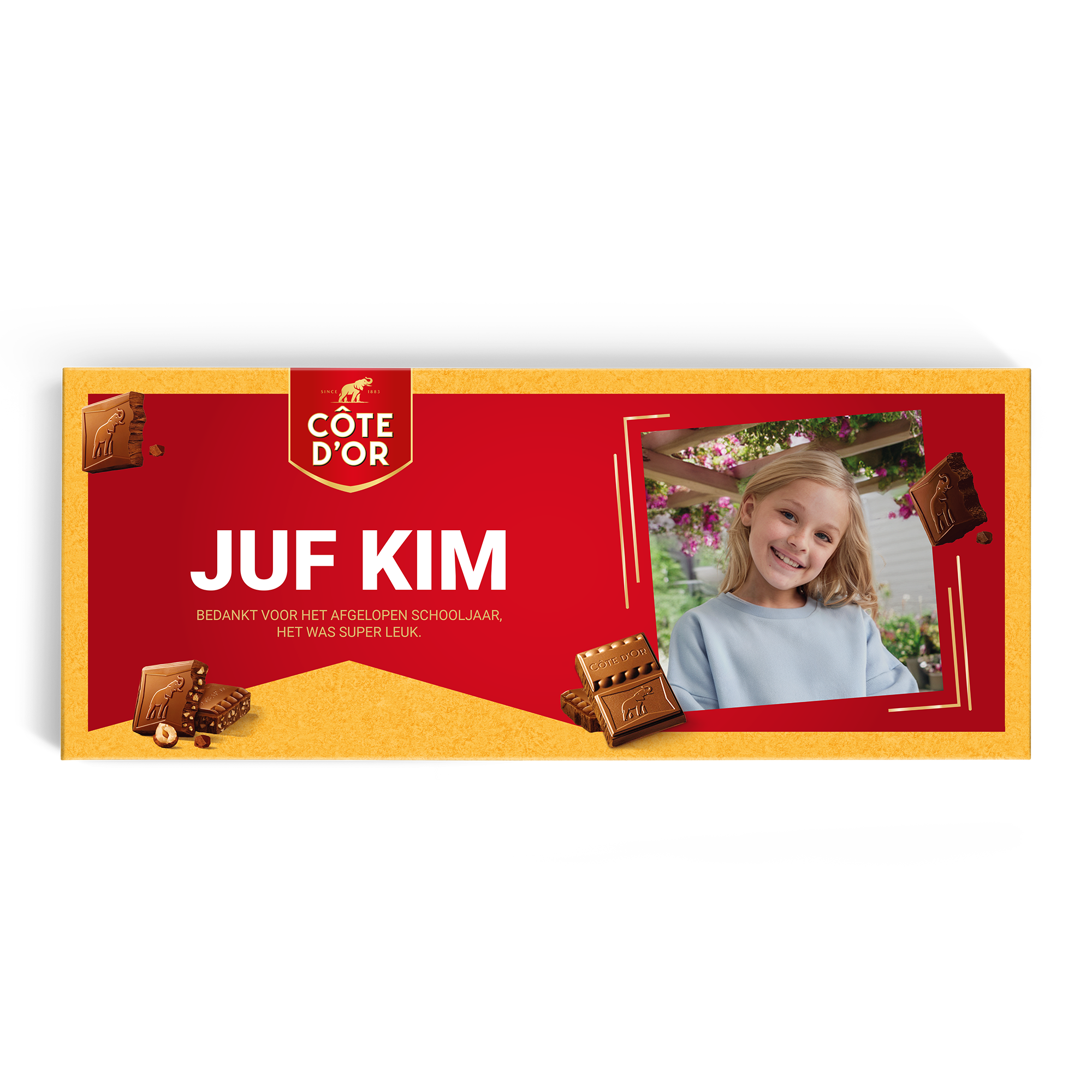 Mega Côte d'Or reep met naam en foto bedrukken