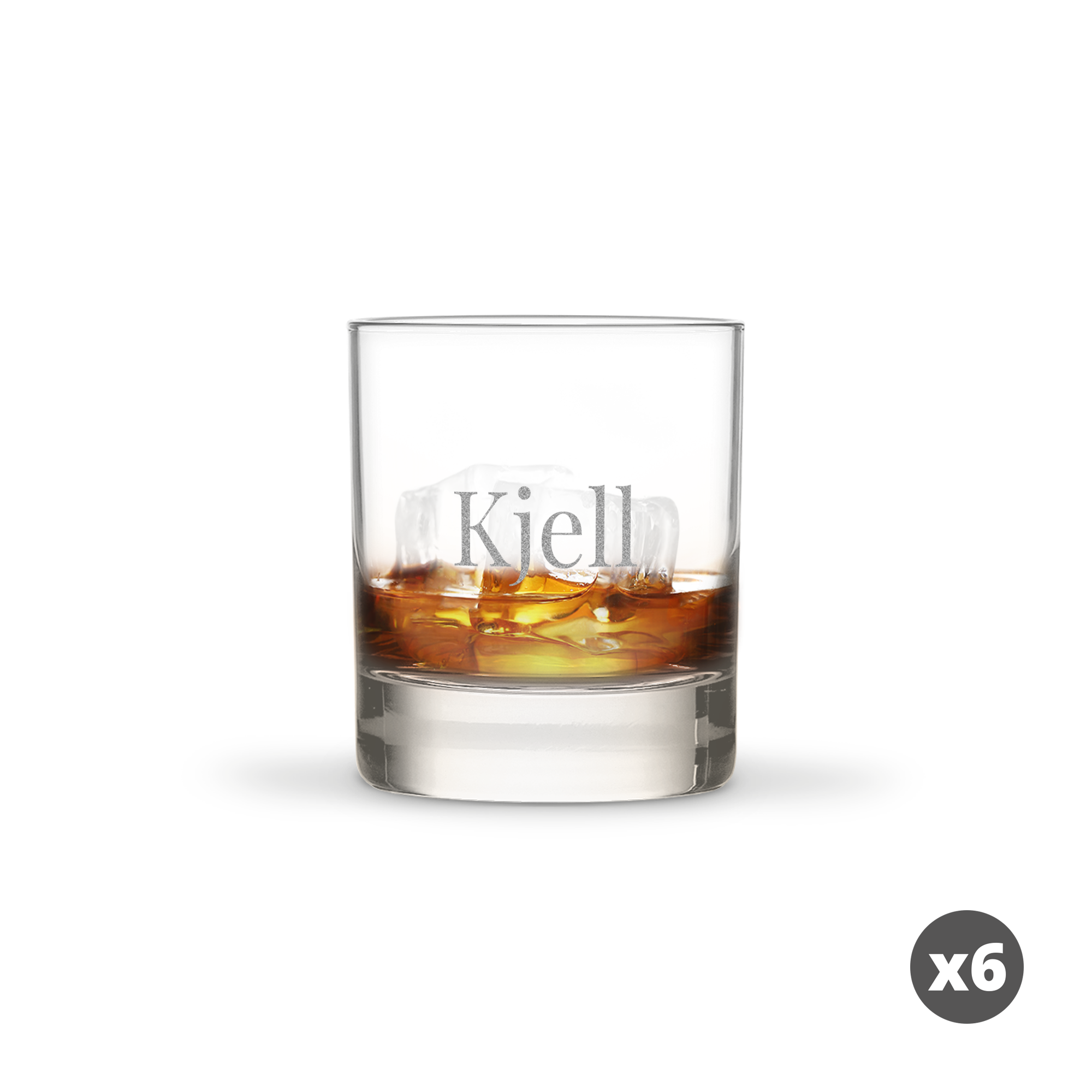 Graverat tumblerglas  - 6