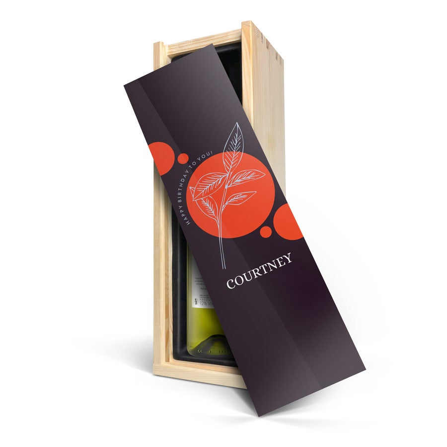 Wine in personalised wooden case - Maison de la Surprise - Sauvignon Blanc