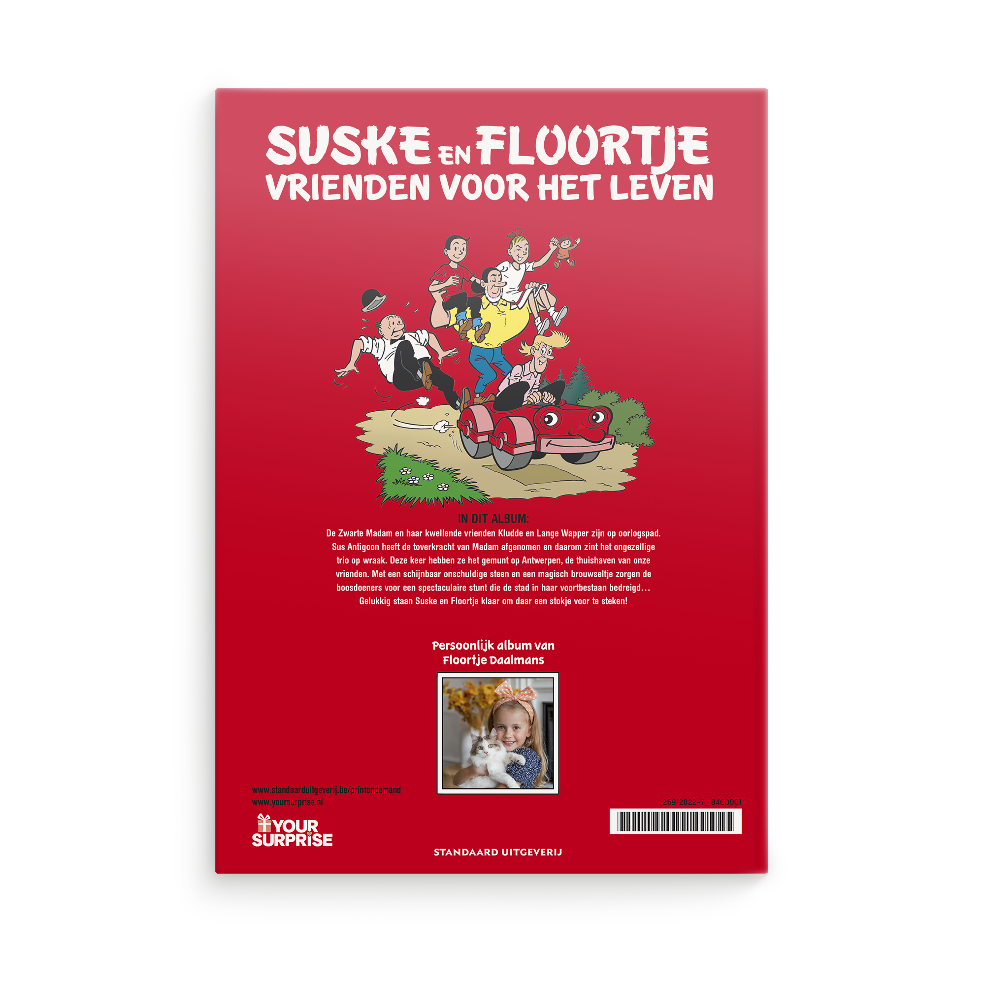Boek "Suske en Wiske - De Stuivende Stad" met naam
