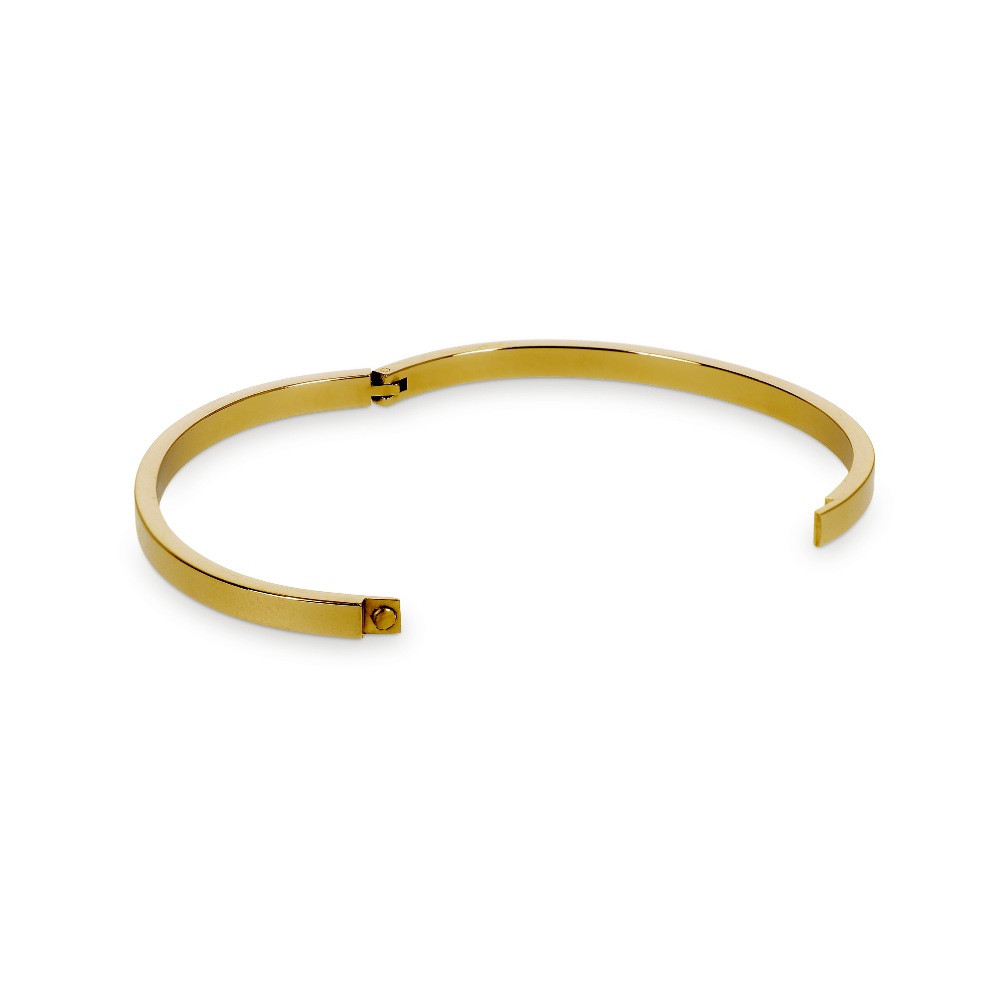 Personalised bangle bracelet in gold colour, ready for custom engraving