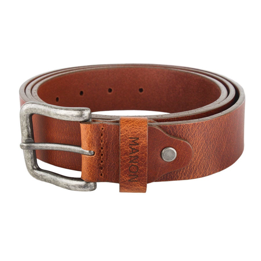 Personalised leather belt