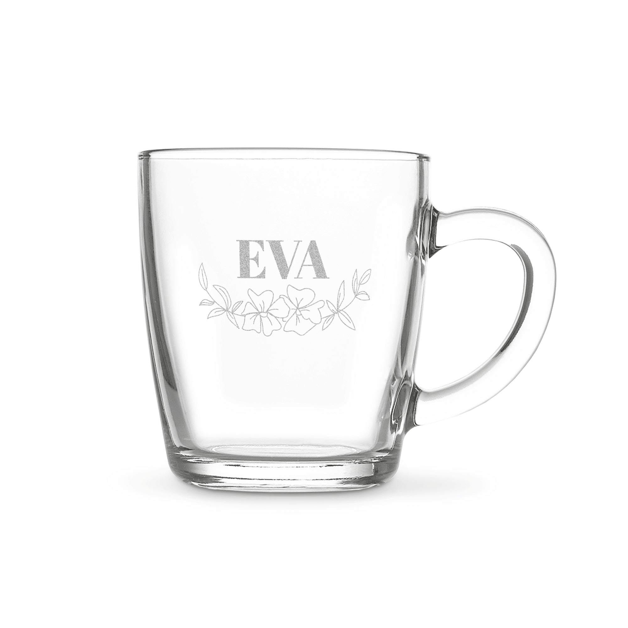 Personalised glass mug - 2pcs - Engraved