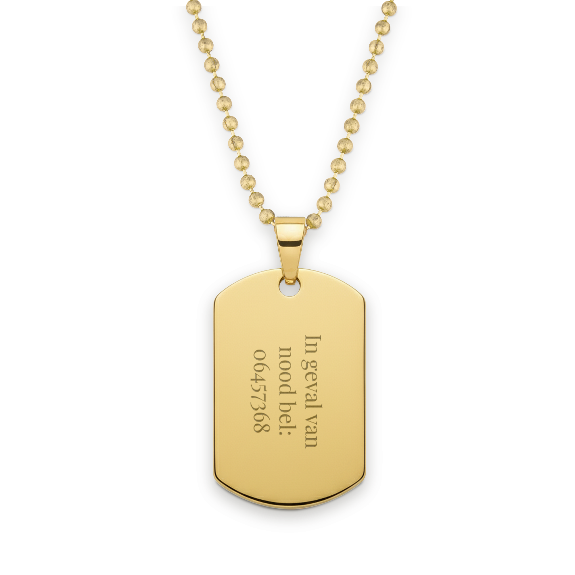Dog tag graveren