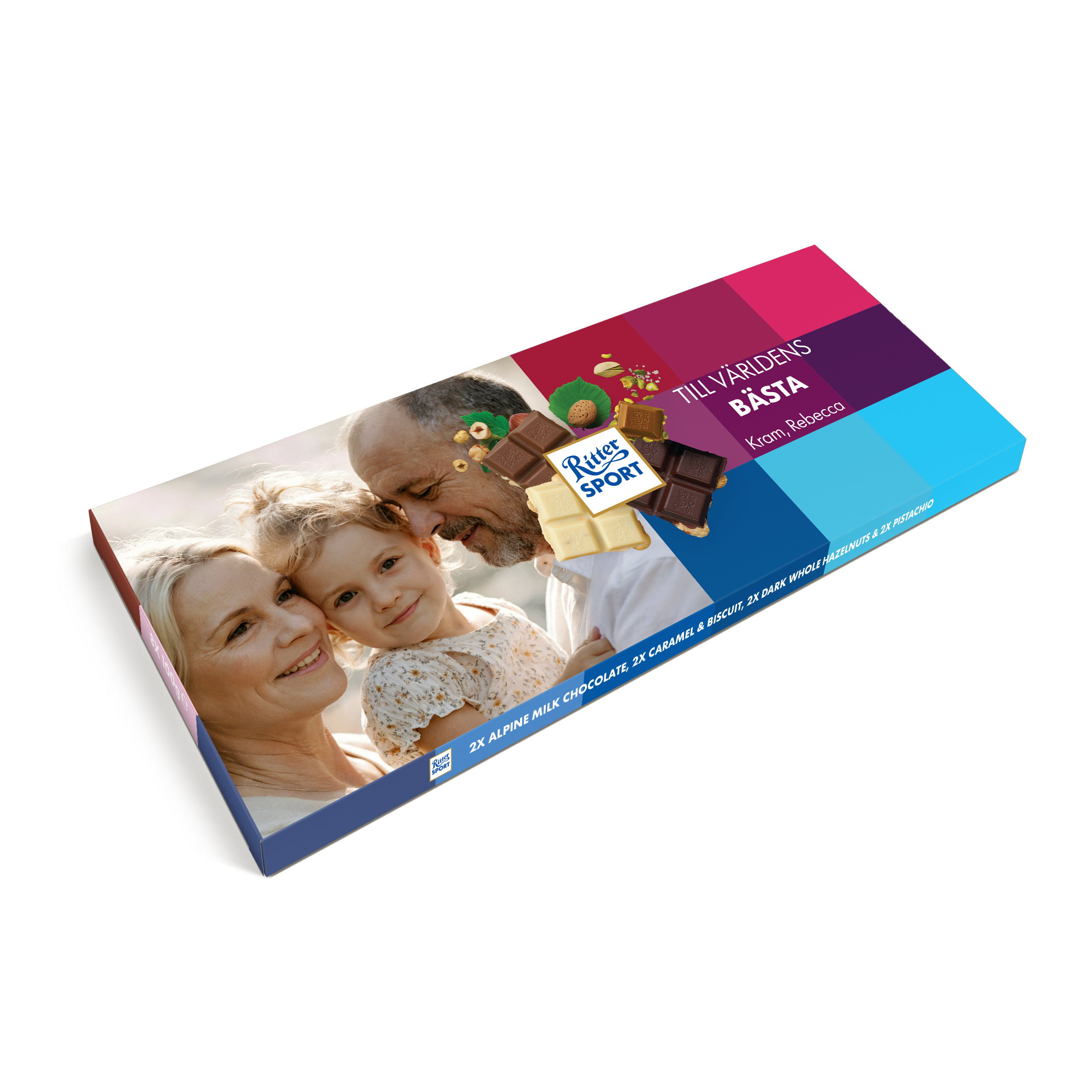 Personaliserad Mega Ritter Sport chokladkaka