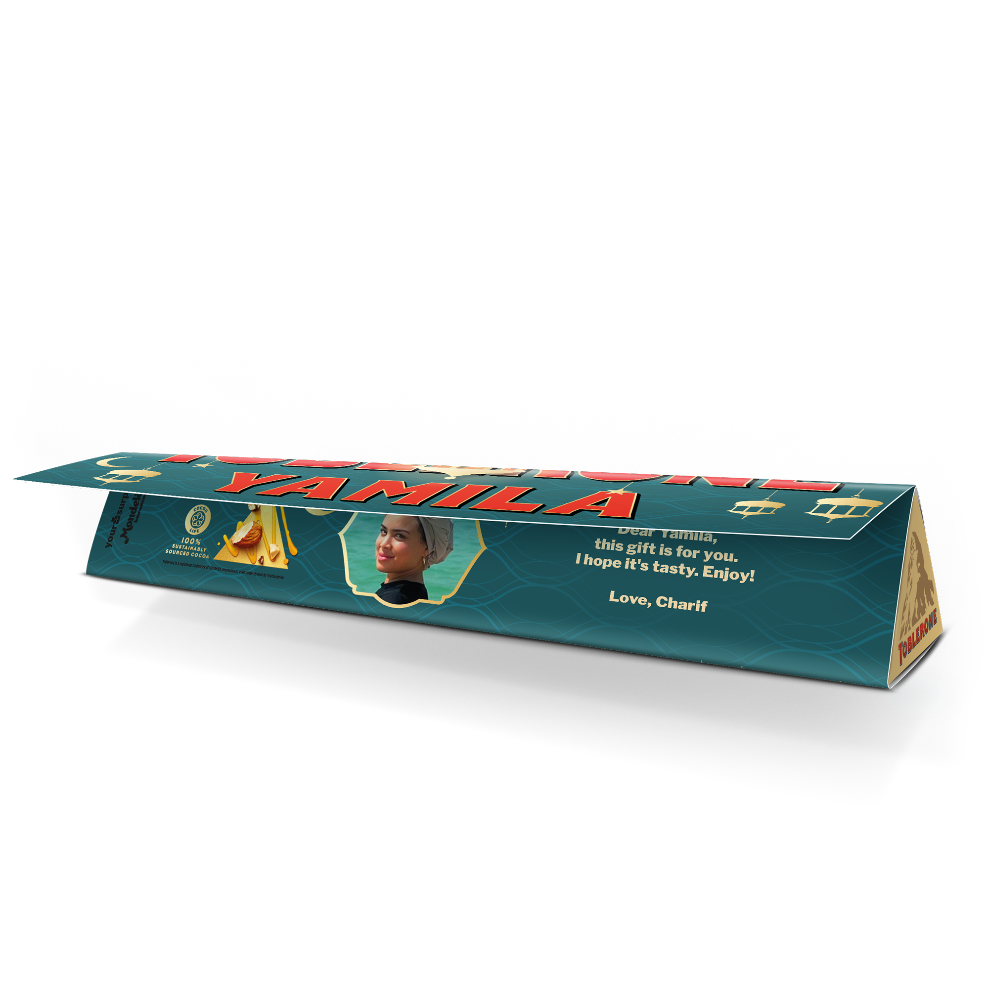 Personalizovaná čokoláda Toblerone - Eid