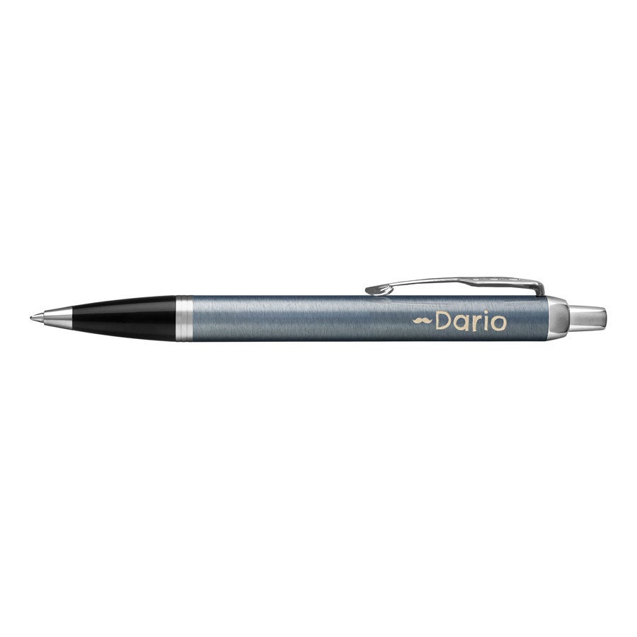 Parker - penna a sfera IM - blu grigio (mano destra)