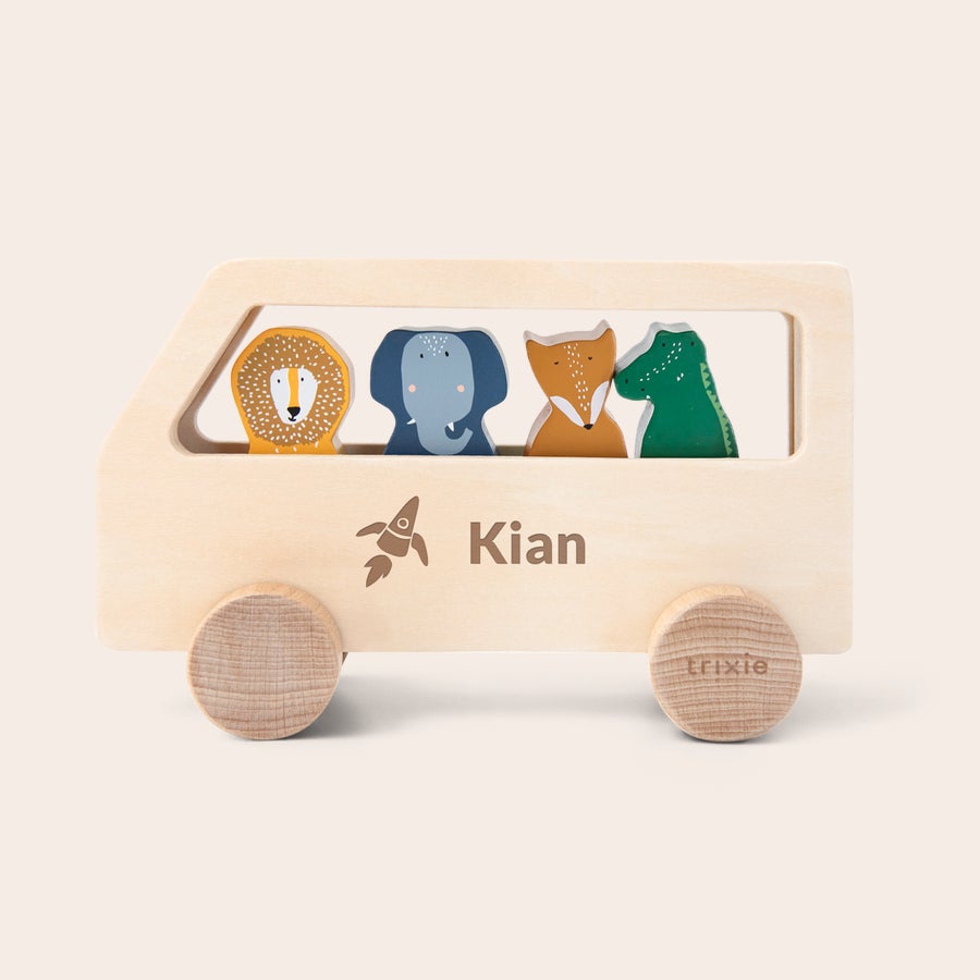 Holzspielzeug personalisieren - Bus - Trixie Holzspielzeug personalisieren - Bus - Trixie
