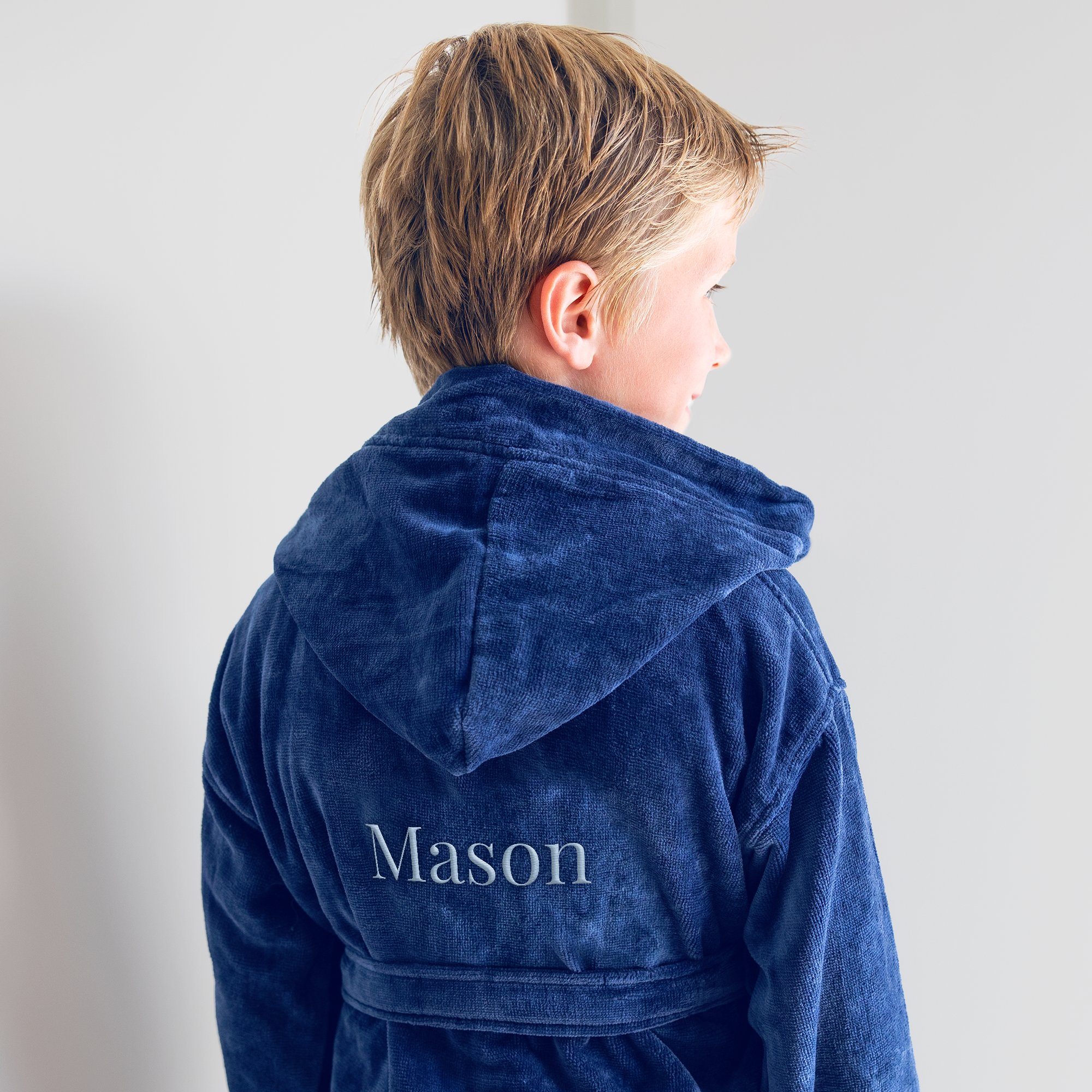 Personalised kids bathrobe - Blue - 2-4 yrs