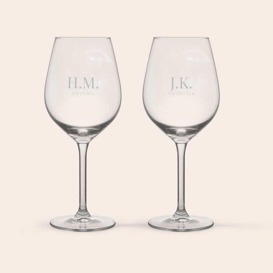 Witte wijnglas graveren Witte wijnglas graveren