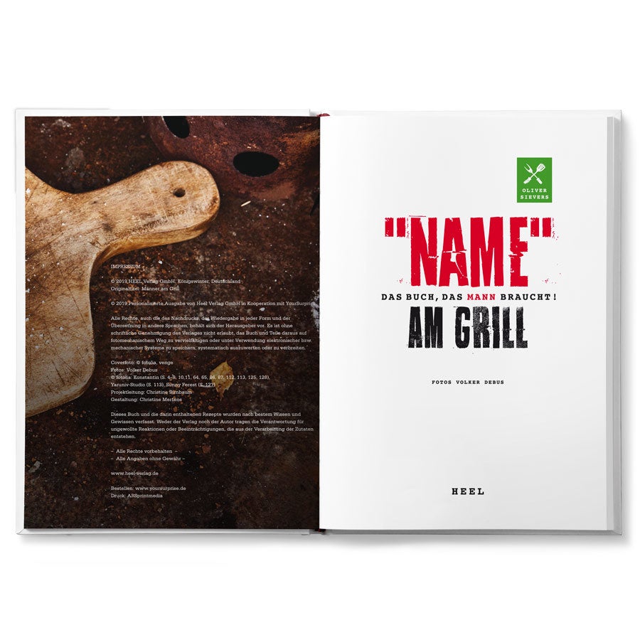 Männer am Grill - Grillbuch mit Namen