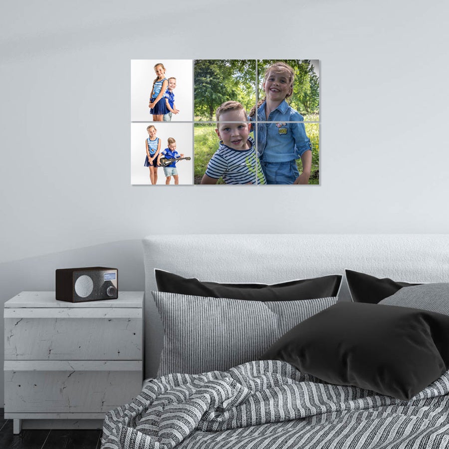 Individuellfotogeschenke - Instagram Collage Foto mit Magnet 15x15 Hochglanz horizontal (Set von 6) - Onlineshop YourSurprise