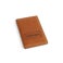 Personalised engraved leather card holder - Brown 