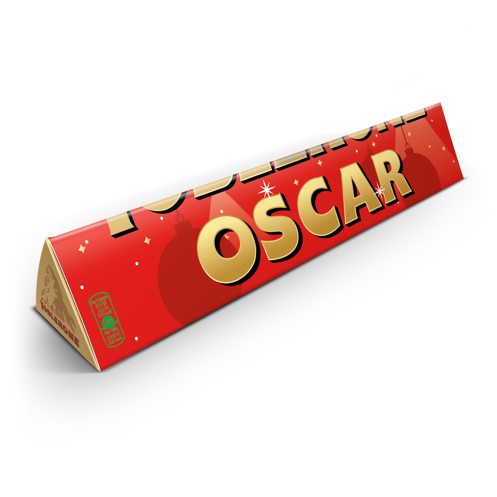 Personalizowana czekolada Toblerone - Świąteczna