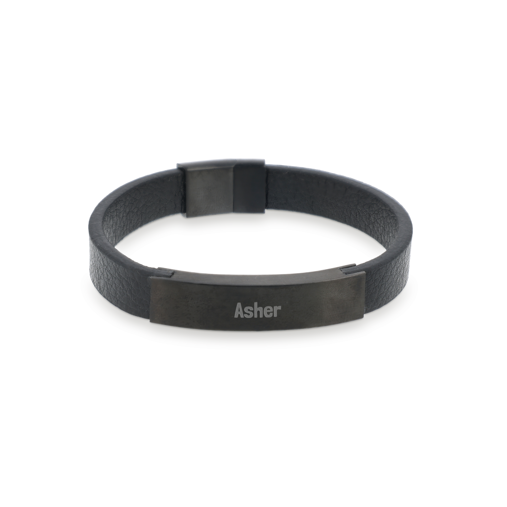 Pulseira de couro personalizada para homem