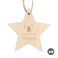 Engraved wooden Christmas star decoration