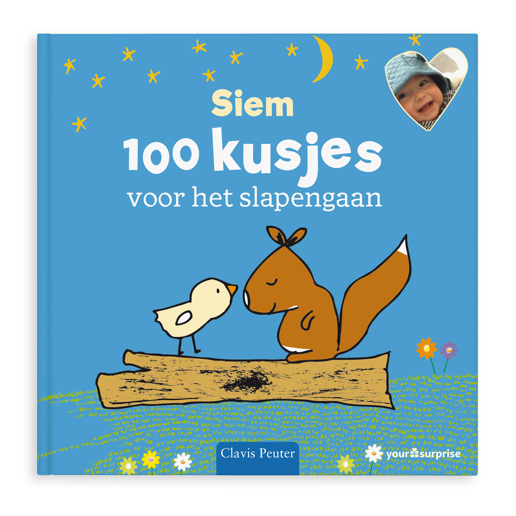 Boek "100 kusjes voor het slapengaan" met naam