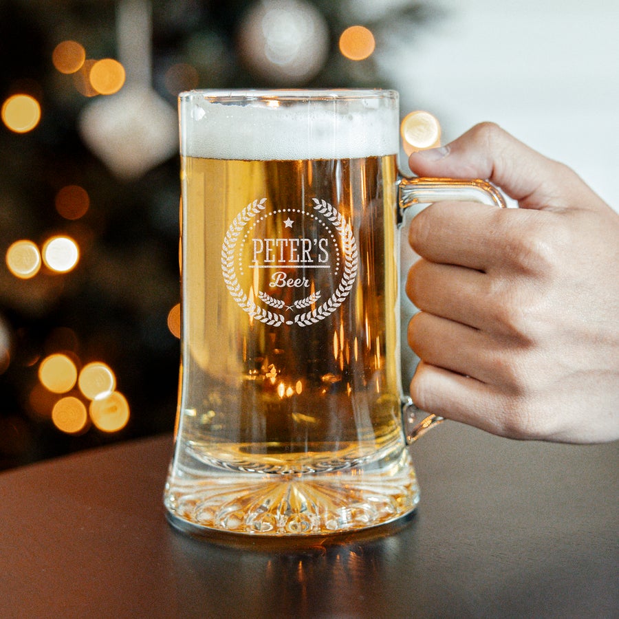 Bierkrug mit Gravur Bierkrug mit Gravur