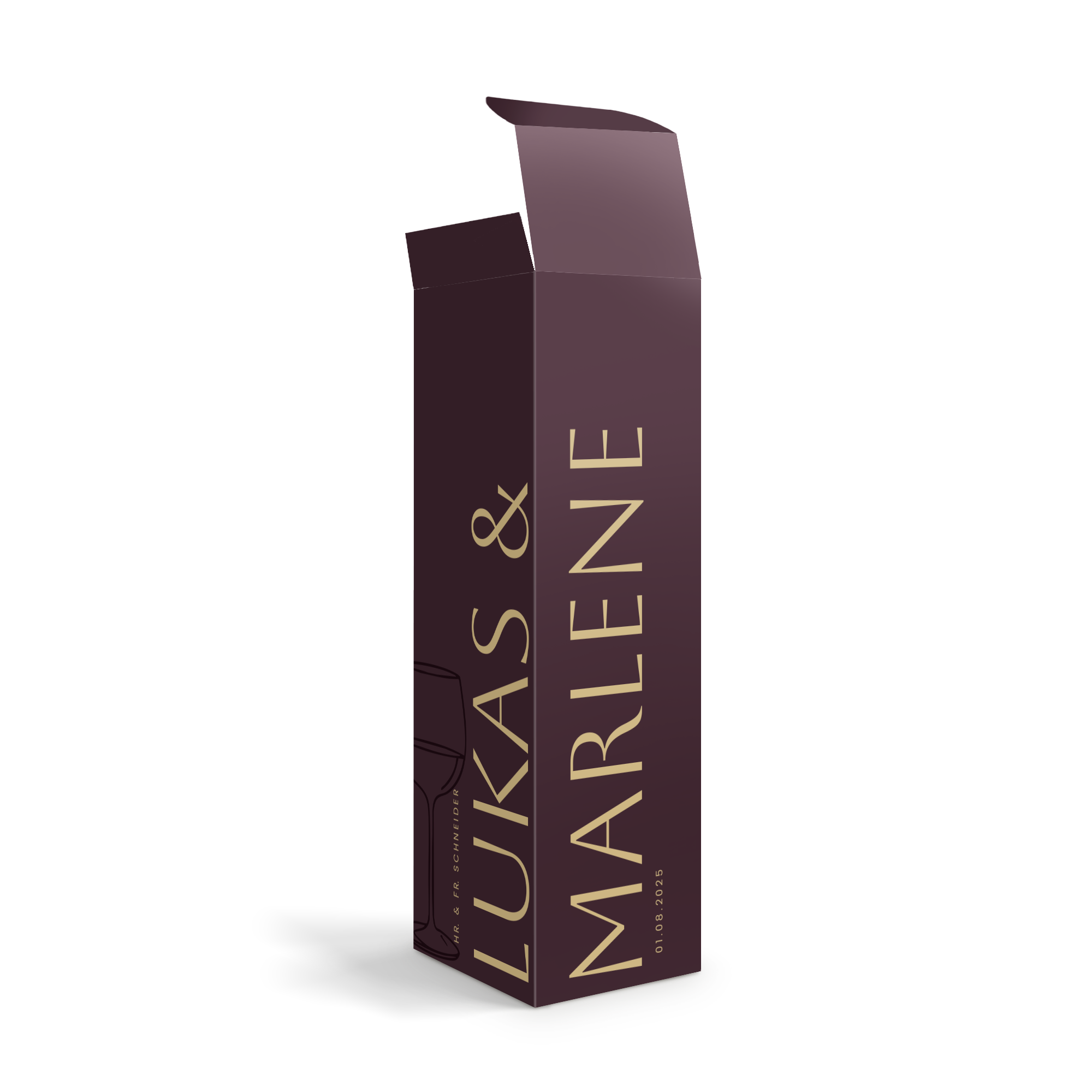Champagner Box bedrucken - Pappe