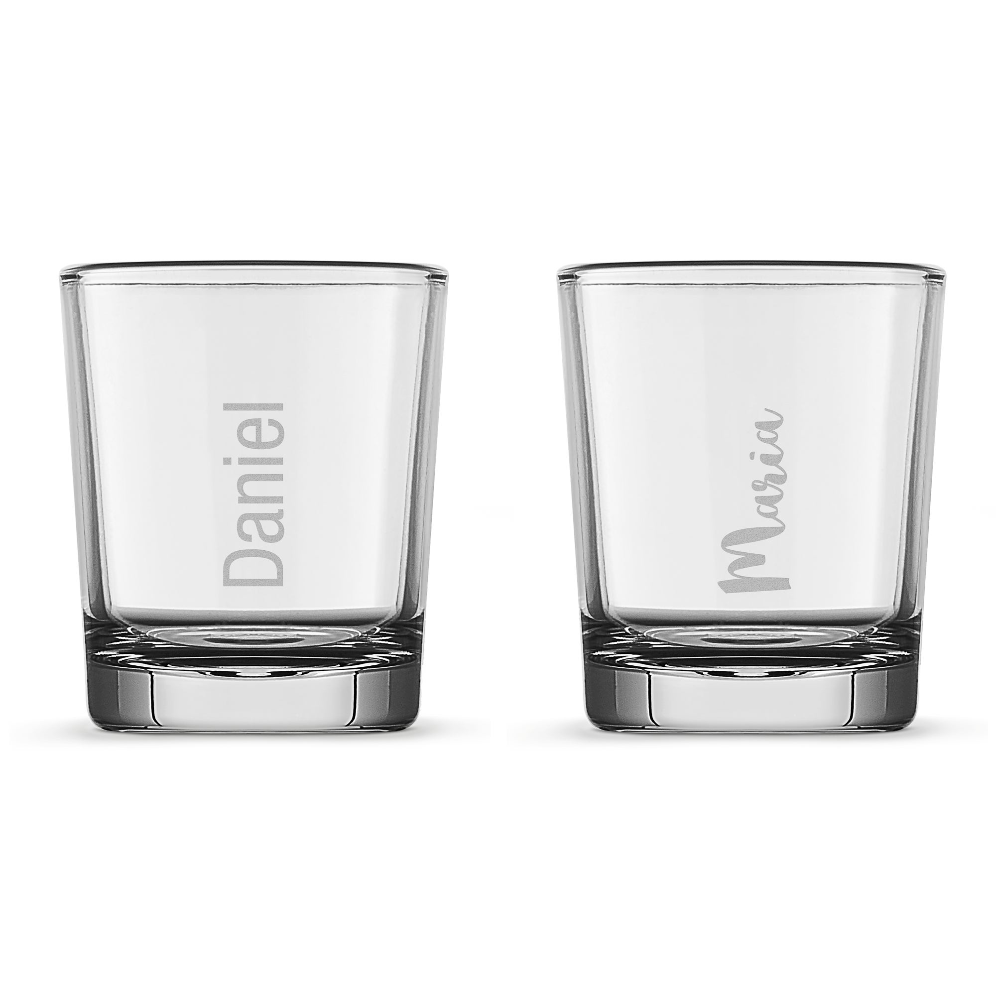 Personalised shot glass - Engraved - 2 pcs
