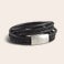 Pulsera de cuero de lujo grabada Pulsera de cuero de lujo grabada