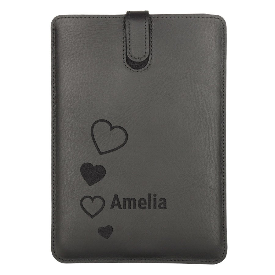 Engraved leather tablet case - iPad Mini 2