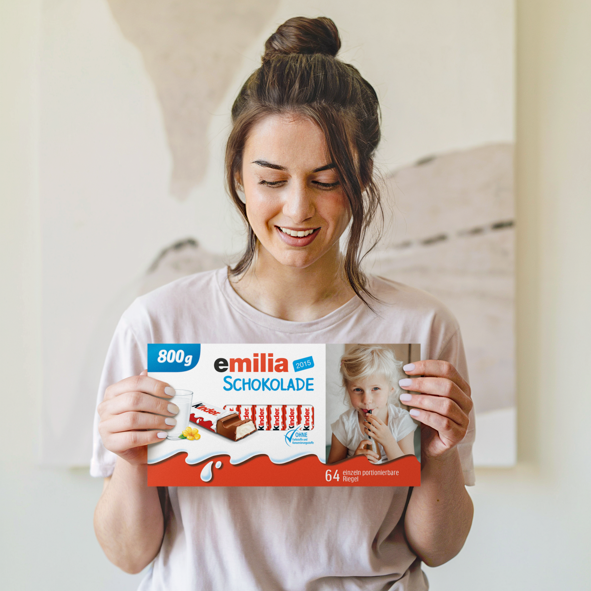 Mega Kinder Schokolade 🍫 Mit Namen Foto gestalten