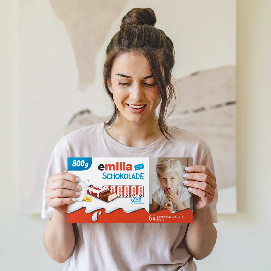 Mega Kinder Schokolade 🍫 Mit Namen Foto gestalten